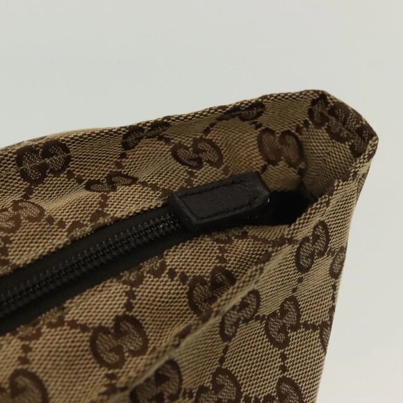 GUCCI GG Canvas Web Sherry Line Tote Bag Beige Green Red - Picture 11 of 16